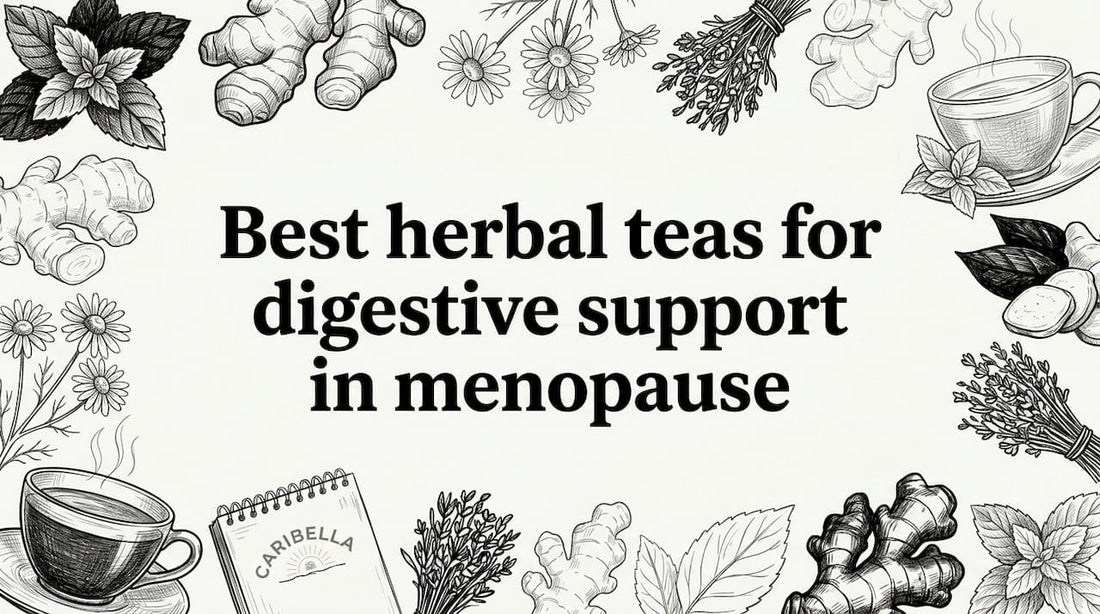 Hand-drawn herbal tea title card illustration