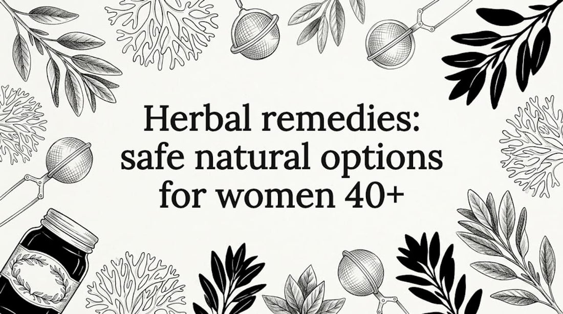 Decorative herbal remedies title card illustration