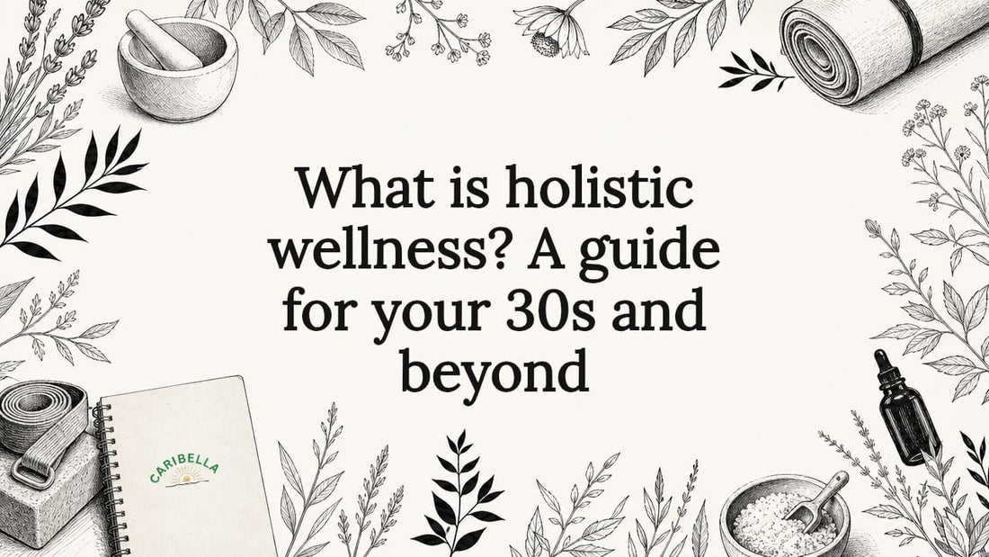 Decorative title card illustration for holistic wellness article