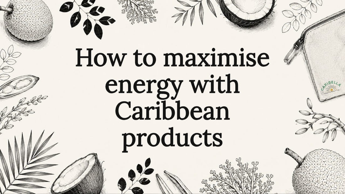 Decorative title card with Caribbean botanical illustrations