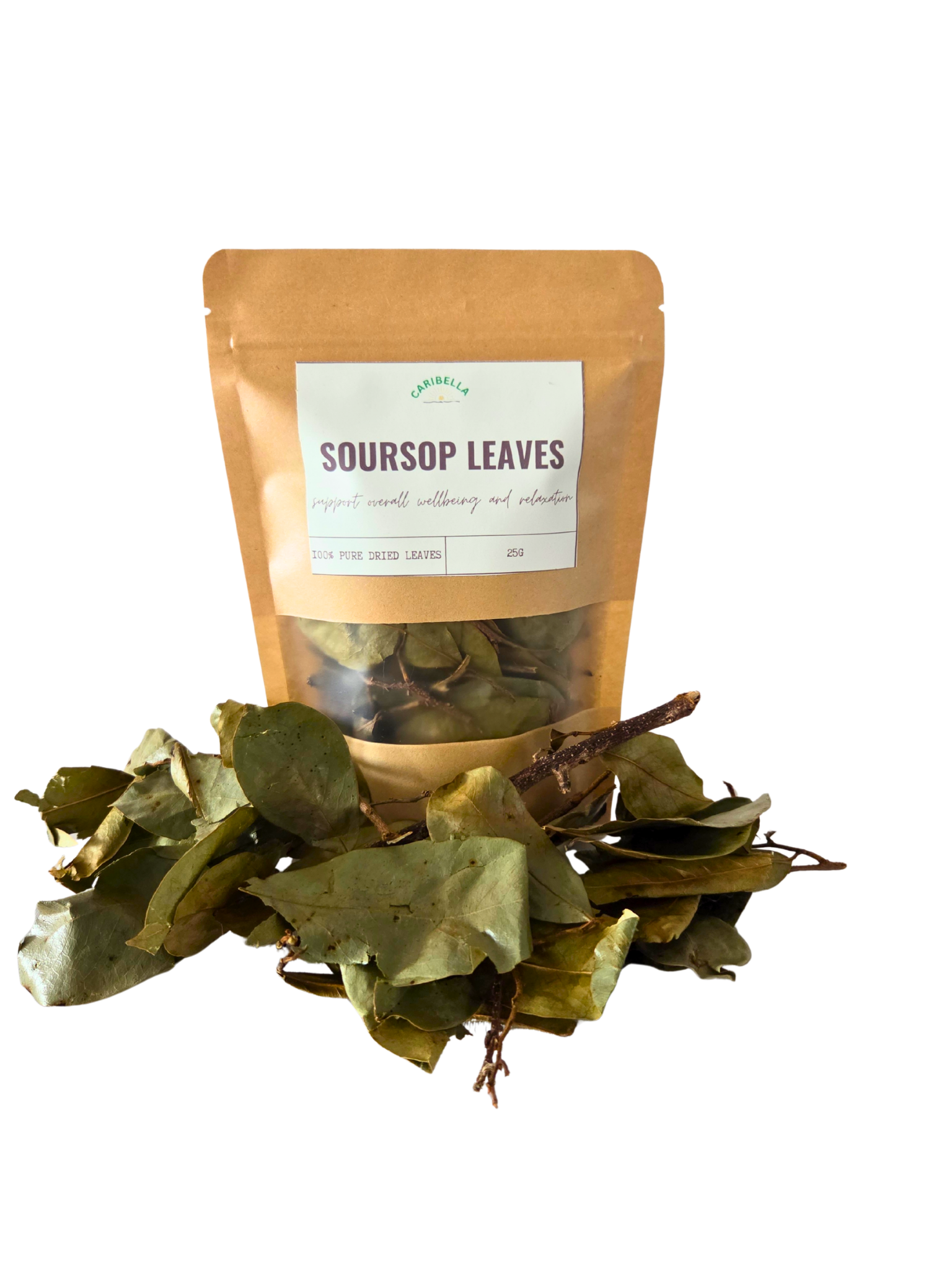 Soursop Leaves (Graviola) – 100% Wildcrafted Jamaican Air Dried Leaves - 25g