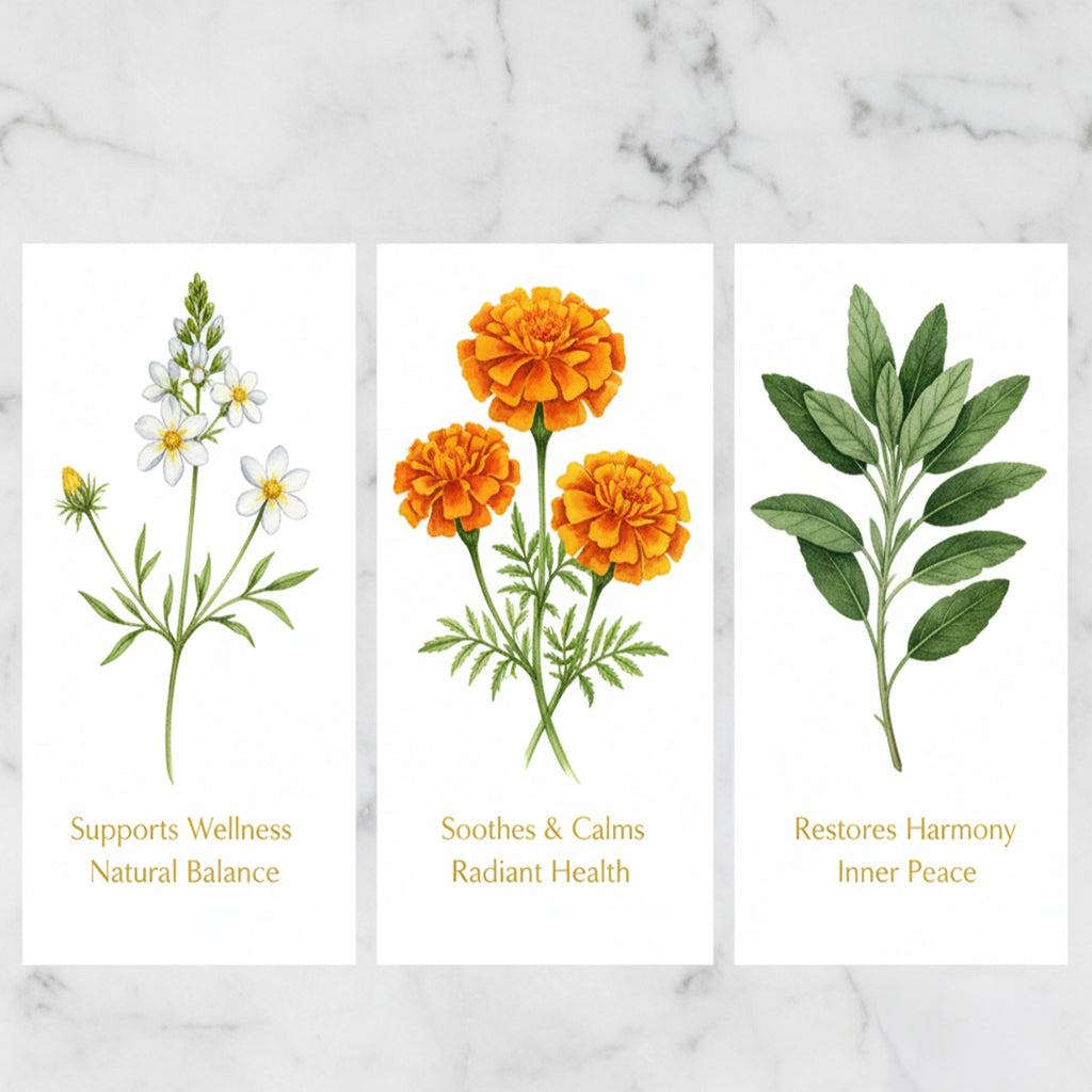 CALM & RESTORE
Premium Herbal Infusion  ·  50g  ·  25 Servings  ·  28p per cup