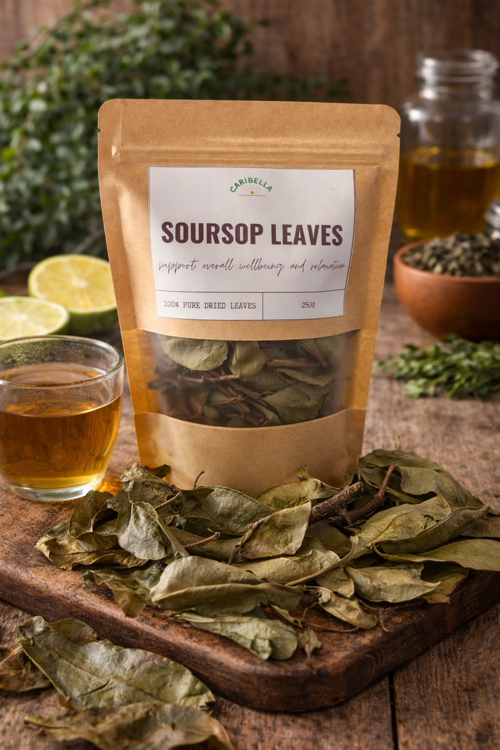 Soursop Leaves (Graviola) – 100% Wildcrafted Jamaican Air Dried Leaves - 25g