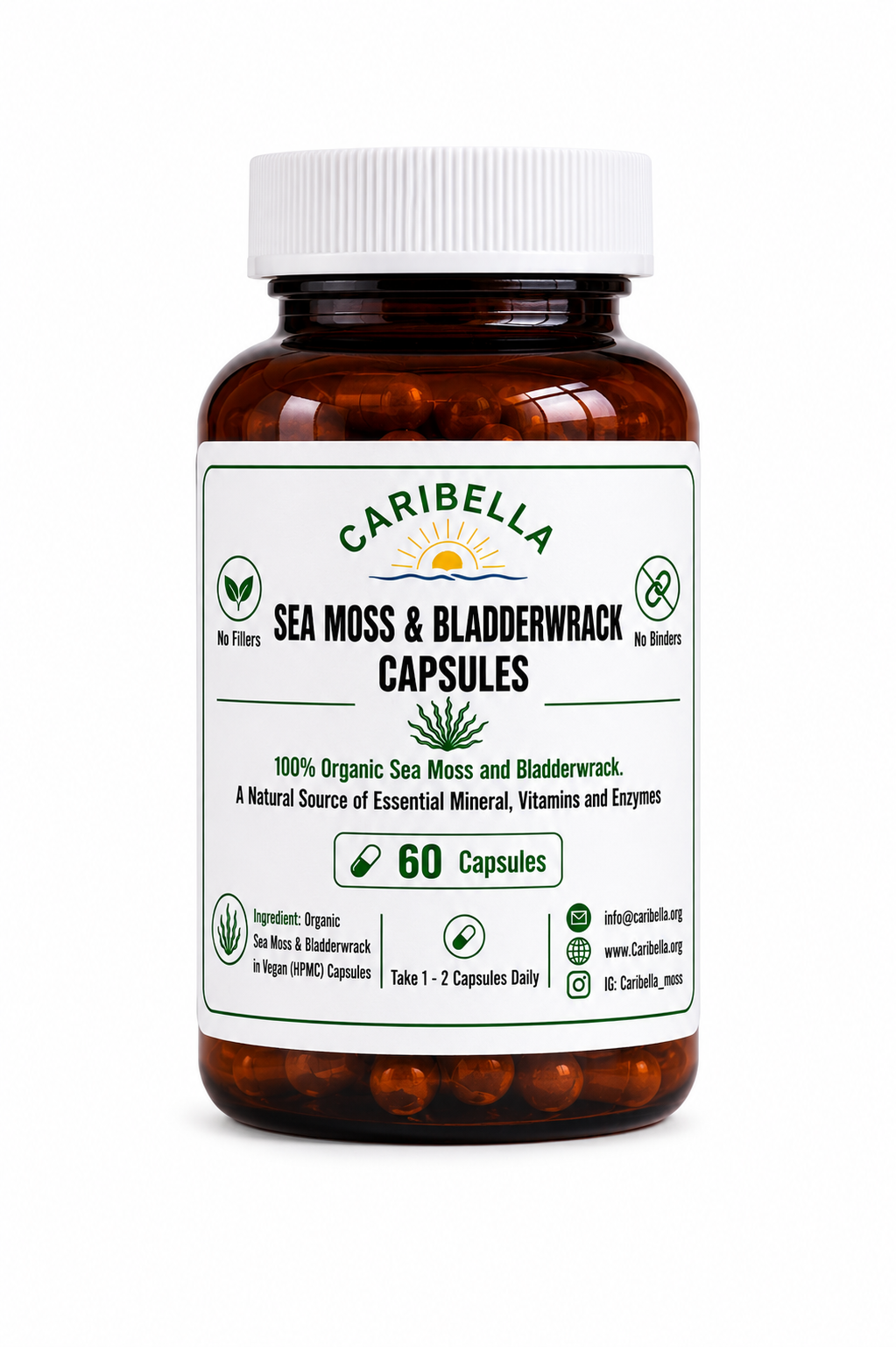 Sea Moss & Bladderwrack Capsules - 60 Capsules