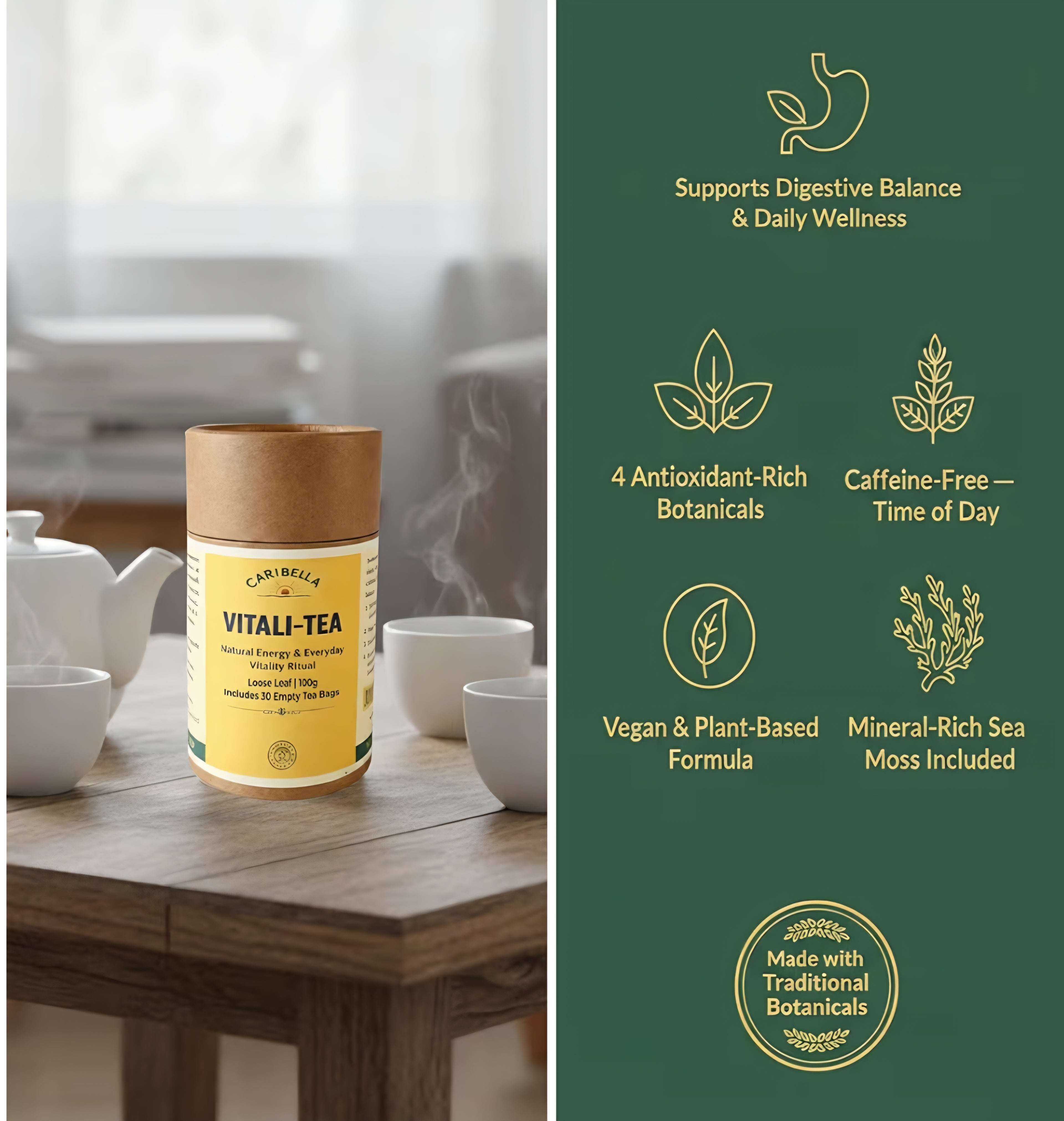 Vitali-Tea 100g Including 30 Empty Tea Bags