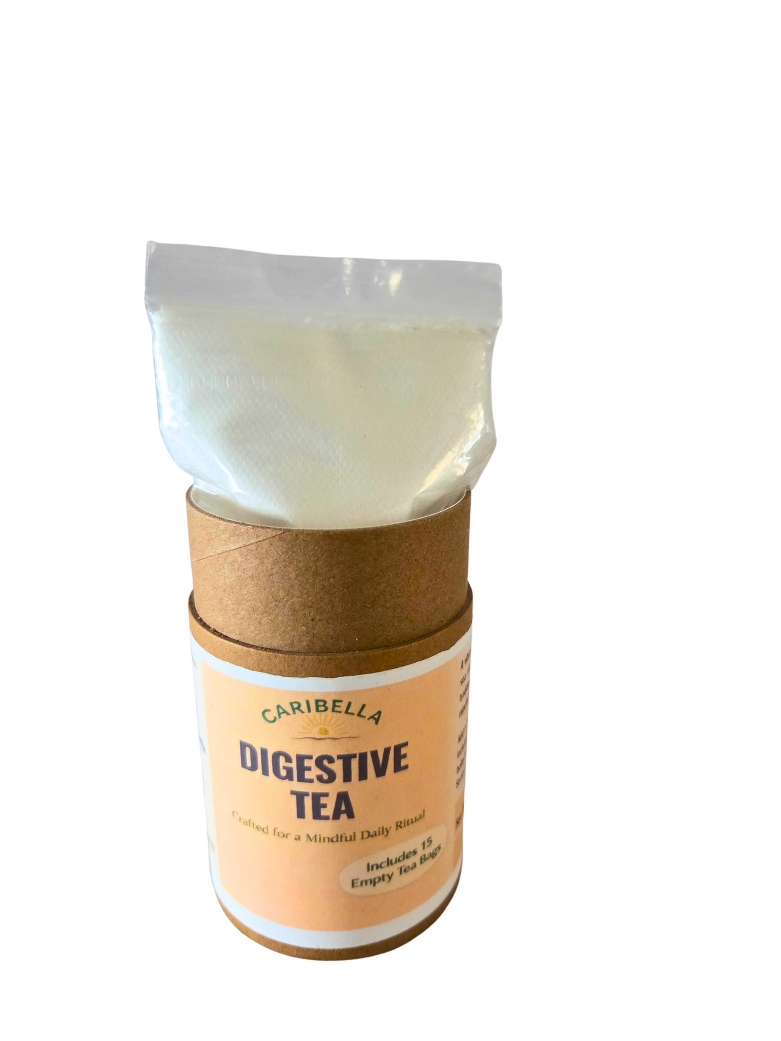 Digestive Tea – Sea Moss, Hibiscus & Ginger - 50g         Includes 15 Empty Tea Bags